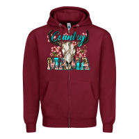 Burgundy country mama Zipper Hoodie - Zillion Design Studio