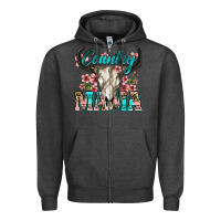 Charcoal Heather country mama Zipper Hoodie - Zillion Design Studio