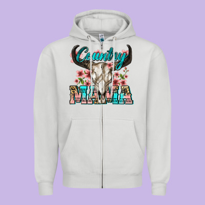 Country Mama Zipper Hoodie Designed By Zillion Design Studio