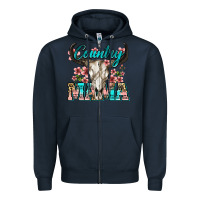 Navy country mama Zipper Hoodie - Zillion Design Studio