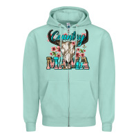 Seafoam country mama Zipper Hoodie - Zillion Design Studio