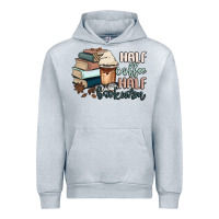 Heather Grey half coffee half bookworm Urban Hoodie - MaliasSmallBusiness