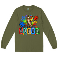 Army Green american football support squad autism Long Sleeve Tee - Zillion Design Studio