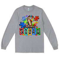Heather Grey american football support squad autism Long Sleeve Tee - Zillion Design Studio