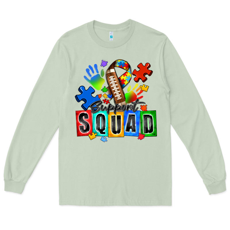 American Football Support Squad Autism Long Sleeve Tee by Zillion Design Studio | Teevron