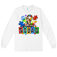 White american football support squad autism Long Sleeve Tee - Zillion Design Studio