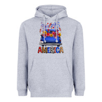 Western Fourth Of July America Truck Heavyweight Hoodie | Teevron