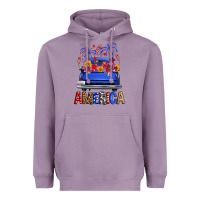 Lavender western fourth of july america truck Heavyweight Hoodie - FaDigitalArtStudio