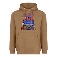 Toasted Coconut western fourth of july america truck Heavyweight Hoodie - FaDigitalArtStudio