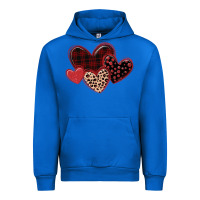 Cobalt leopard hearts Urban Hoodie - MaliasSmallBusiness