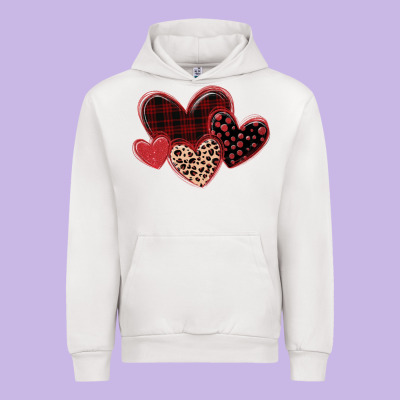 Leopard Hearts Urban Hoodie Designed By Maliassmallbusiness