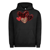 Pigment Black leopard hearts Urban Hoodie - MaliasSmallBusiness