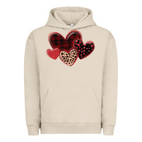Pigment French Oak leopard hearts Urban Hoodie - MaliasSmallBusiness