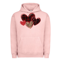 Pigment Salmon leopard hearts Urban Hoodie - MaliasSmallBusiness