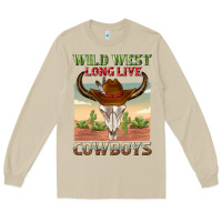 Mushroom wild west long live cowboys Long Sleeve Tee - texasbilliewilder