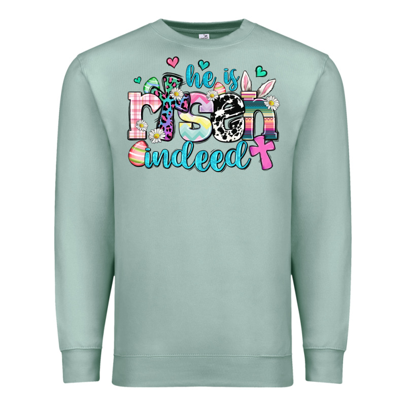 He Is Risen Indeed Premium Sweatshirt by AdoDesignShop | Teevron
