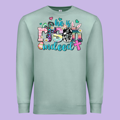 He Is Risen Indeed Premium Sweatshirt Designed By Adodesignshop