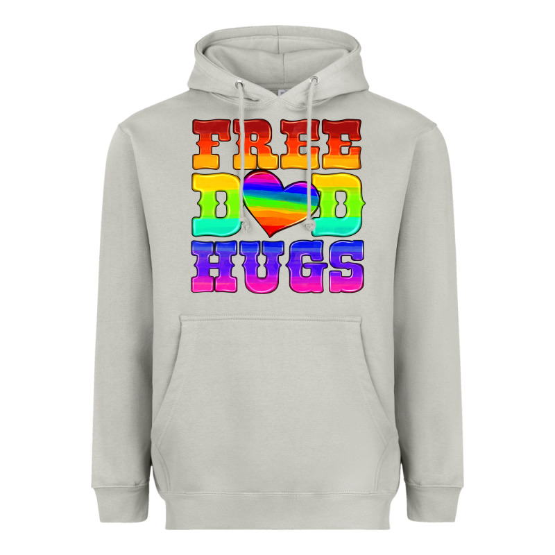 Lgbtq Free Dad Hugs Heavyweight Hoodie by HRA Design Shop | Teevron
