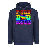 Navy lgbtq free dad hugs Heavyweight Hoodie - HRA Design Shop