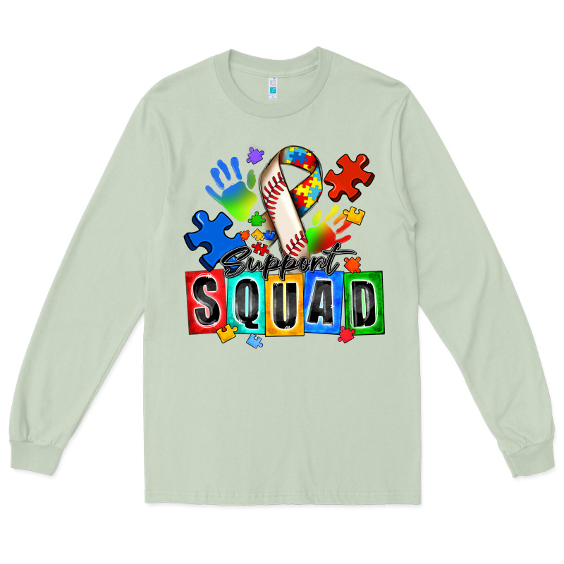 Baseball Support Squad Autism Long Sleeve Tee by Zillion Design Studio | Teevron