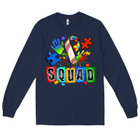 Navy baseball support squad autism Long Sleeve Tee - Zillion Design Studio