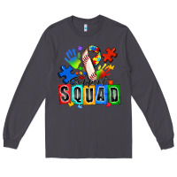 Smoke baseball support squad autism Long Sleeve Tee - Zillion Design Studio