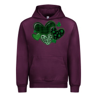 Mauve Wine leopard hearts st patricks day Urban Hoodie - MaliasSmallBusiness