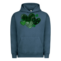 Pigment Midnight Navy leopard hearts st patricks day Urban Hoodie - MaliasSmallBusiness