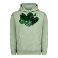 Pigment Oil Green leopard hearts st patricks day Urban Hoodie - MaliasSmallBusiness