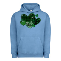 Pigment Pebble Blue leopard hearts st patricks day Urban Hoodie - MaliasSmallBusiness