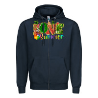 Navy love summer with watermelon tbw Zipper Hoodie - texasbilliewilder