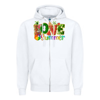 White love summer with watermelon tbw Zipper Hoodie - texasbilliewilder
