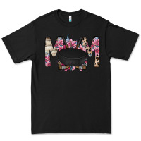Black mom hockey flower Premium Tee - RacoonDesign