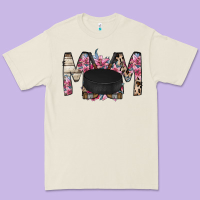 Mom Hockey Flower Premium Tee Designed By Racoondesign