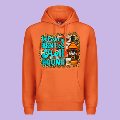 Whiskey Bent And Hell Bound Premium Hoodie Designed By Jasminsmagicworld