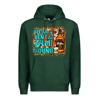 Sports Green Whiskey Bent and Hell Bound Premium Hoodie - Jasminsmagicworld