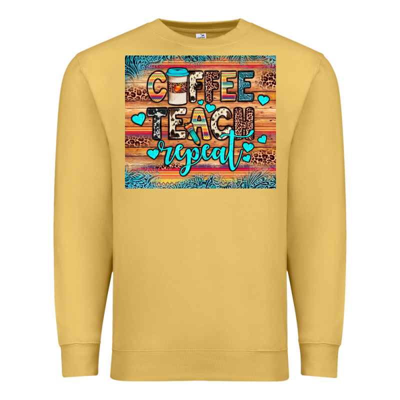 Coffee Teach Repeat Premium Sweatshirt by JahusDesignShop | Teevron