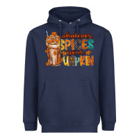 Navy whatever spices your pumpkin Heavyweight Hoodie - RacoonDesign