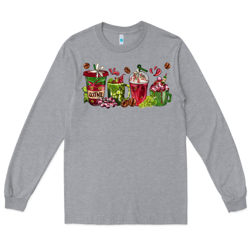Wine Coffee Cups Long Sleeve Tee by texasbilliewilder | Teevron