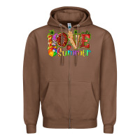 Chestnut love summer with strawberry Zipper Hoodie - texasbilliewilder