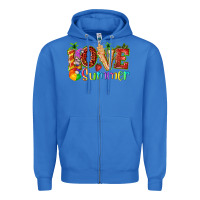 True Royal love summer with strawberry Zipper Hoodie - texasbilliewilder