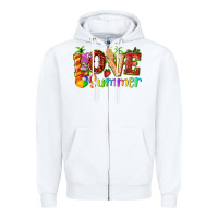 White love summer with strawberry Zipper Hoodie - texasbilliewilder