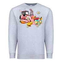 Heather Grey easter excavator Premium Sweatshirt - AdoDesignShop