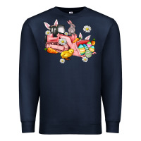 Navy easter excavator Premium Sweatshirt - AdoDesignShop