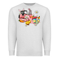 Oatmeal Heather easter excavator Premium Sweatshirt - AdoDesignShop