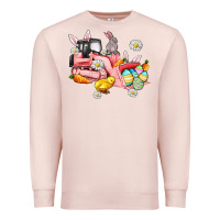 Pale Pink easter excavator Premium Sweatshirt - AdoDesignShop