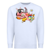 White easter excavator Premium Sweatshirt - AdoDesignShop