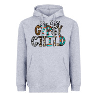 Heather Grey stay wild gypsy child Heavyweight Hoodie - CowhideDigitalArt