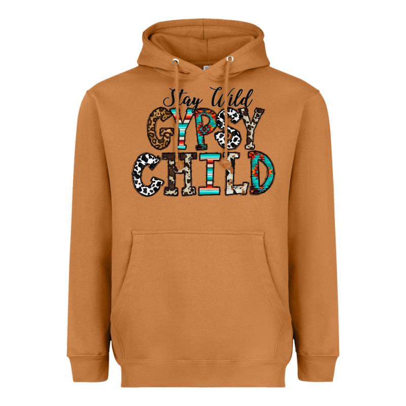 Stay Wild Gypsy Child Heavyweight Hoodie by CowhideDigitalArt | Teevron