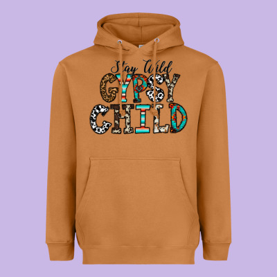 Stay Wild Gypsy Child Heavyweight Hoodie Designed By Cowhidedigitalart